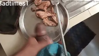 Mature Bottom Rides BBC Bareback on Kitchen Counter
