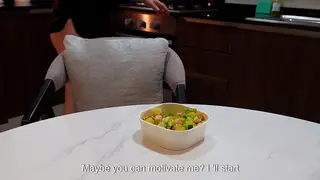 Stepmom Kneels for Secret Kitchen Blowjob in POV
