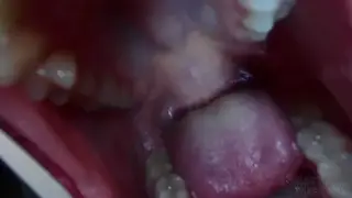 POV Blowjob Ends With a Swallow on Her Lips
