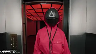 Brunette in Police Cosplay Sucks and Rides in VR Missionary