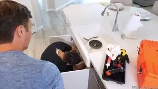 Muscular Hunk Opens Up for Plumber in Steamy Shower