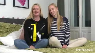 Busty European Blondes Share Intimate Lesbian Session