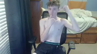Muscular Femboy Teases His Feet and Cums on Cam
