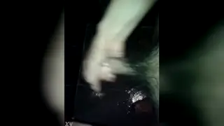 Latino Guy Strokes to a Quick Finish in the Bathroom