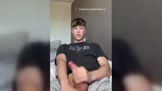 European Twink Strokes His Cock to Explosive Finish