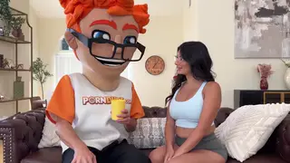 Busty Brunette Rides Outdoors Until He Explodes