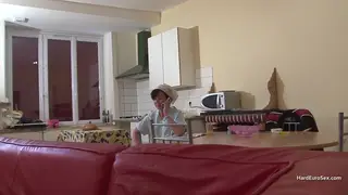 Mature Maid Takes a Big Toy Deep in Her Ass