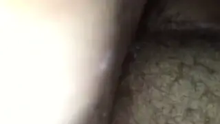 Hairy Couple Fucks Bareback to a Creampie Finish