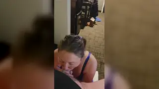 Asian MILF Drains Cock With Deep Throat and Swallows