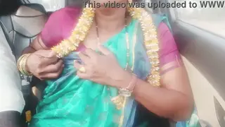 Indian Wife and Husband Share Intimate Car Ride