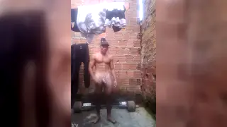 Muscular European Streamer Flexes Hard Cock