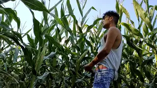 Latino Twink Jerks Off Outdoors Until He Cums
