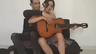 Petite Latina Fucks Stepbrother After Guitar Lesson
