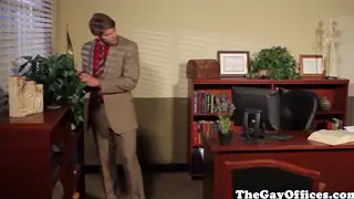 Muscular Hunk Takes His Boss on the Office Desk