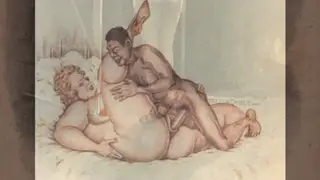 Hairy Vintage Lovers Fuck Doggystyle in Grainy Footage