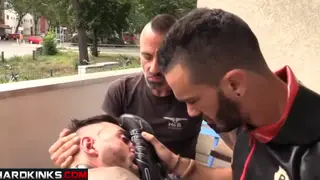 European Muscle Studs Share Rough Bareback Threesome