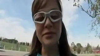 Teen Brunette With Glasses Delivers Sloppy Blowjob Before Oral Sex