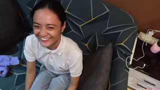 Petite Asian Amateur Takes a Facial After a POV Ride