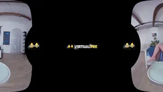 Solo European Babe Pisses and Toys Pussy in VR