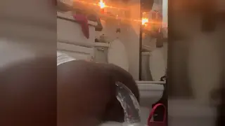 Inked Ebony Twink Rides Toy to Explosive Finish