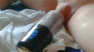 Hairy Latino Bear Edges Himself With Toys In POV
