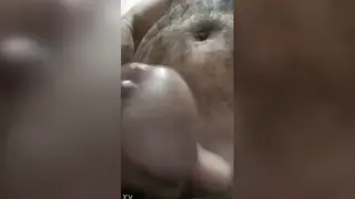 Hairy Mature Daddy in Costume Strokes His Thick Cock