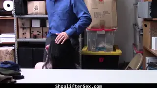 Brunette Teen Fucked Rough on Office Desk After Shoplifting