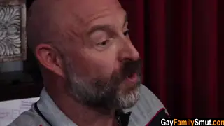 Hairy Stepdad Schools His Stepson With a Rough Bareback Lesson