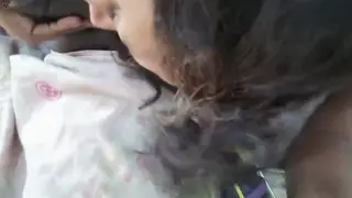 Indian Girlfriend Gives a Blowjob on Holiday
