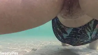 Curvy MILF Takes a Stranger's Creampie Underwater
