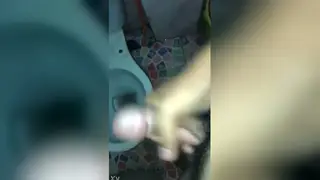 Teen Twink Jerks Off to Explosive Climax in Bathroom