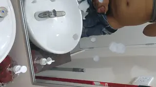 Latino Guy Strokes Big Dick to Sticky Finish