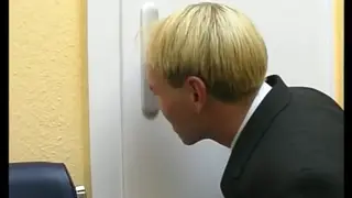 European Employee Fucked Over the Office Desk