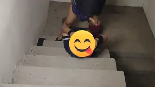 Curvy Indian Wife Rides Stairs for Hard Doggystyle