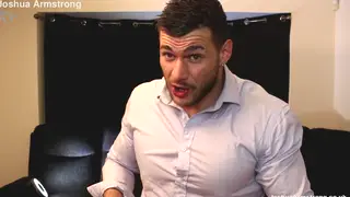 Muscular Stud Strokes Load in Suit Jacket