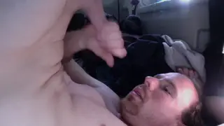 European Babe Gives a Sloppy Blowjob Before a Car Facial
