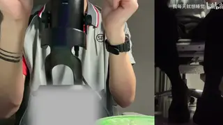 Asian Delivery Man Gets Handjob in Stockings