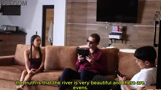 Latina in Lingerie Takes Anal and a Facial in the Living Room