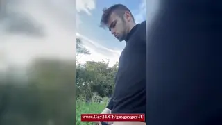 Muscular Hunks Jerk Off Outdoors in Public Compilation
