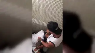 Twink Pair Fuck Bareback in Bathroom