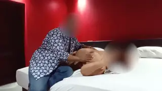 Wife Enjoys Massage While Husband Watches Closely