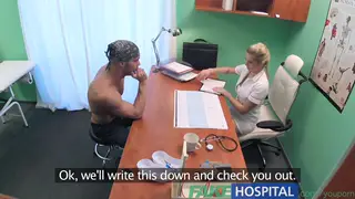 Nurse in POV Solves Patient's Problem with Blowjob