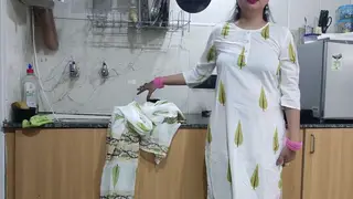 Asian Stepmom Rides Stepson in the Kitchen