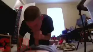 Skinny Twink Worships Cock and Earns a Cumshot