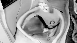Nervous Guy Strokes Standing Up Against a Wall