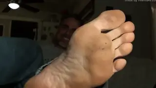 Dominant Daddy Controls Submissive Boy With Bondage And Feet