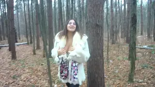 European MILF Delivers Forest Blowjob Under Autumn Canopy