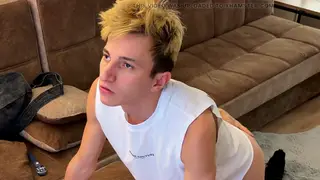 Bound Twink Endures Rough Threesome Bareback
