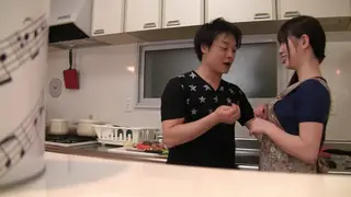 Busty Japanese Maid Services Cock with Blowjob and Swallow