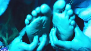 Lesbian Femdom Worships Girlfriend's Feet With Her Tongue